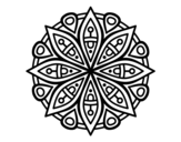Dibujo de Mandala para la concentración para colorear