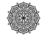 Dibujo de Mandala para meditar para colorear