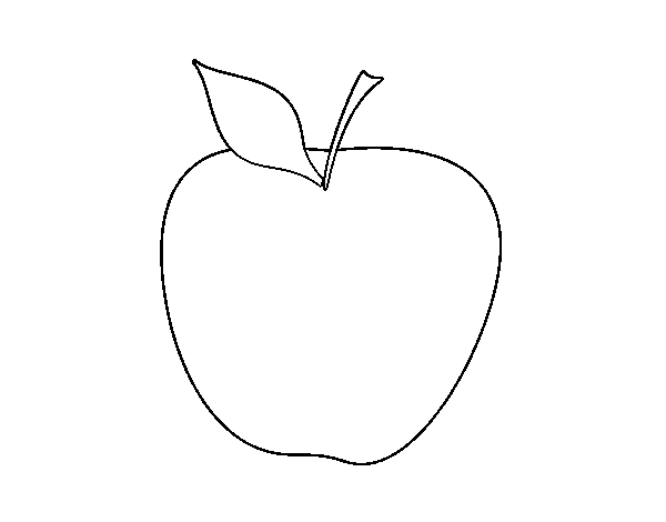 Dibujo de Manzana grande para Colorear