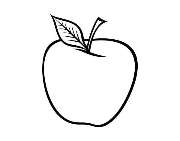 Dibujo de Manzana grande para Colorear 