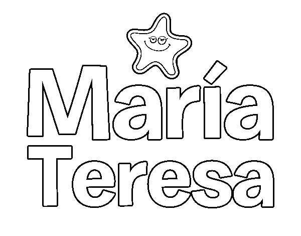 Dibujo de María Teresa para Colorear