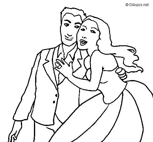 Dibujo de Marido y mujer para Colorear