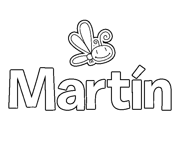 Dibujo de Martín para Colorear