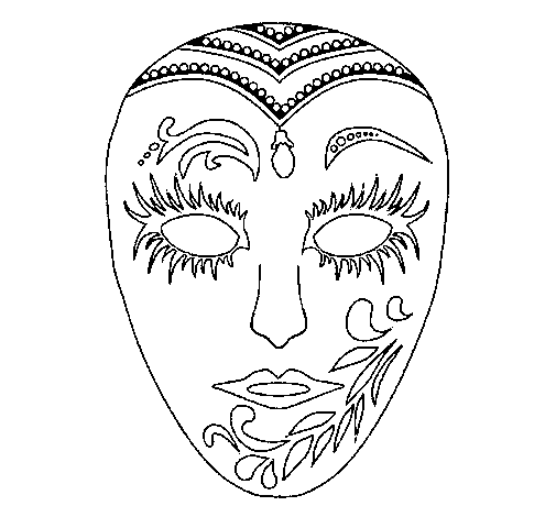 Dibujo de Máscara 1 para Colorear