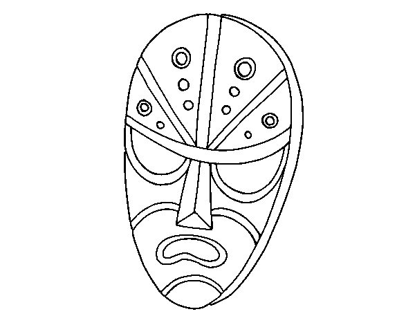 Dibujo de Máscara enfadada para Colorear
