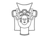 Dibujo de Máscara mexicana antigua para colorear