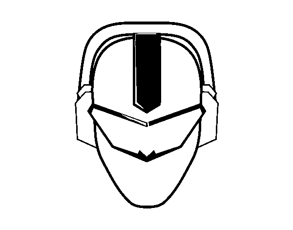 Dibujo de Máscara power ranger para Colorear