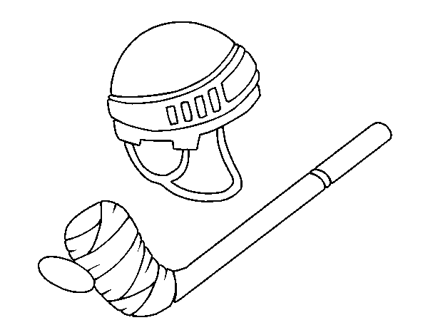 Dibujo de Material de hockey para Colorear