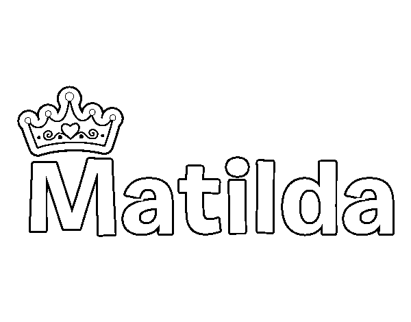 Dibujo de Matilda para Colorear