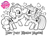 Dibujo de Mejores Pony Amigas para siempre