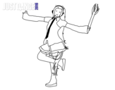 Dibujo de Miku Just Dance para colorear