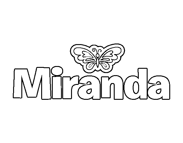 Dibujo de Miranda para Colorear
