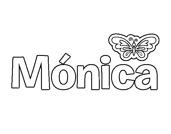 Dibujo de Mónica para Colorear