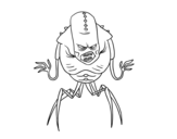 Dibujo de Monstruo alien arácnido para colorear