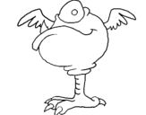 Dibujo de Monstruo con pata de gallo para colorear