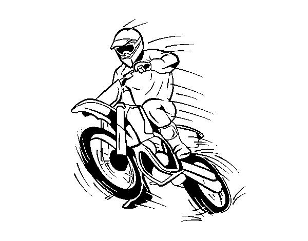 Dibujo de Moto de motocross para Colorear