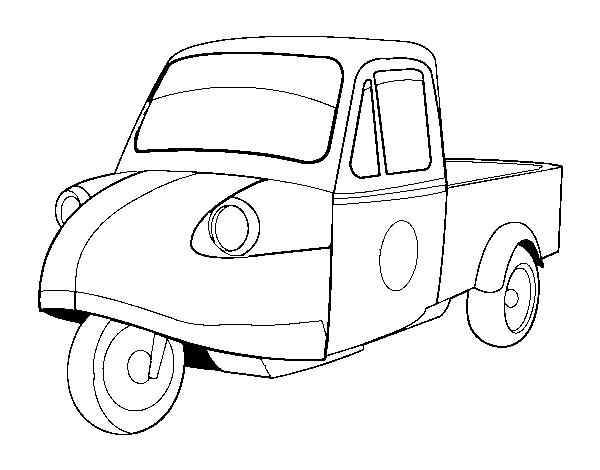 Dibujo de Moto furgoneta para Colorear