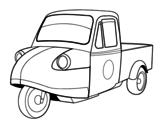 Dibujo de Moto furgoneta para colorear