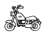 Dibujo de Moto harley para colorear