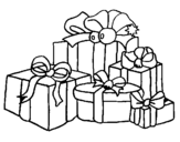 Dibujo de Muchos regalos 2 para colorear