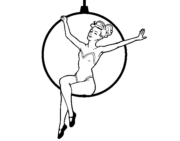 Dibujo de Mujer trapecista para Colorear