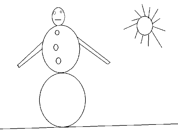 Dibujo de Muñeco de nieve 4 para Colorear