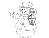 Dibujo de Muñeco de nieve III 1 para colorear