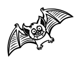 Dibujo de Murciélago simpático para colorear