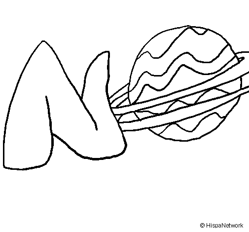 Dibujo de Neptuno 1 para Colorear