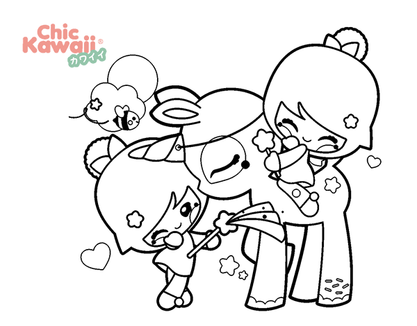 Dibujo de Kawaii para colorear e imprimir - Dibujos y colores