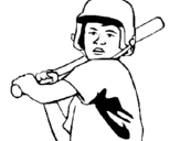 Dibujo de Niño bateador para colorear
