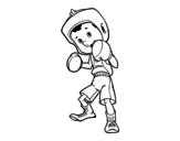 Dibujo de Niño boxeador para colorear
