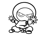 Dibujo de Niño ninja para colorear