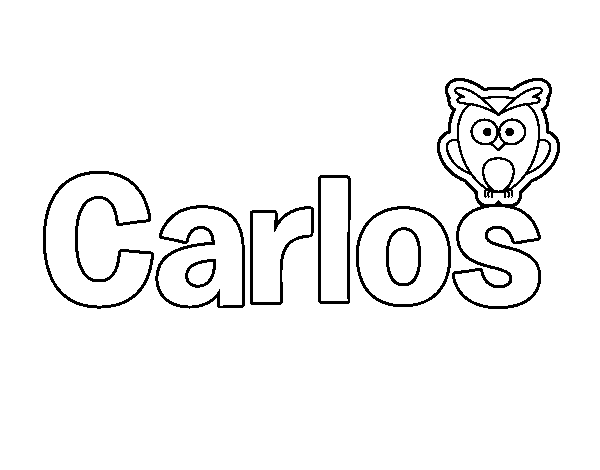 Dibujo de Nombre Carlos para Colorear