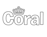 Dibujo de Nombre Coral para colorear
