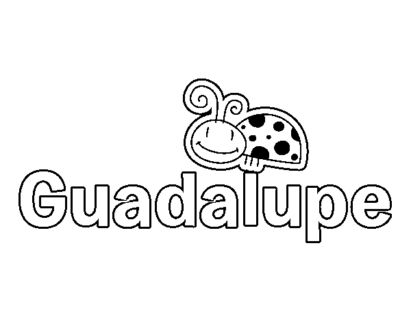 Dibujo de Nombre Guadalupe para Colorear
