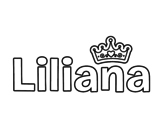 Dibujo de Nombre Liliana para colorear