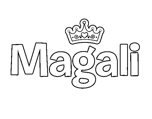 Dibujo de Nombre Magali para Colorear