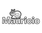 Dibujo de Nombre Mauricio para colorear