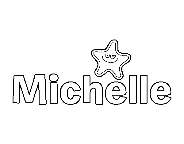 Dibujo de Nombre Michelle para Colorear