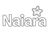 Dibujo de Nombre Naiara para colorear