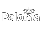 Dibujo de Nombre Paloma para colorear