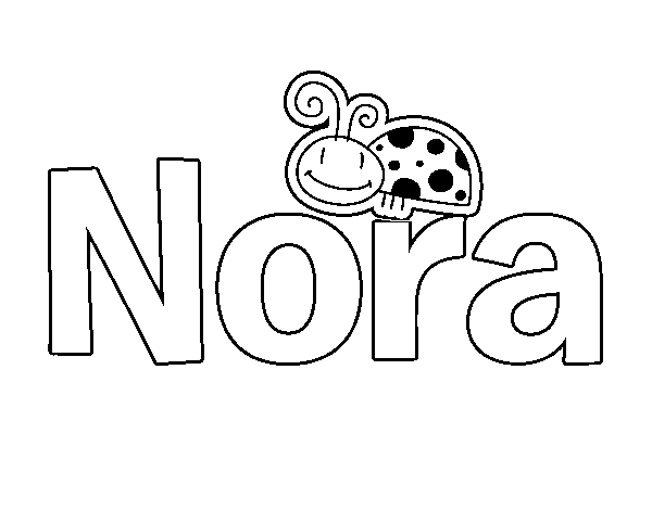 Dibujo de Nora para Colorear
