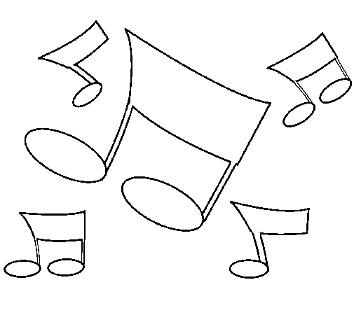 Dibujo de Notas musicales para Colorear