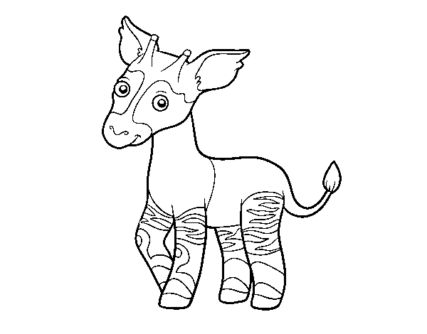 Dibujo de Okapi para Colorear