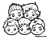 Dibujo de One Direction 2 para colorear