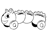 Dibujo de Oruga en ruedas para colorear