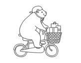 Dibujo de Oso ciclista