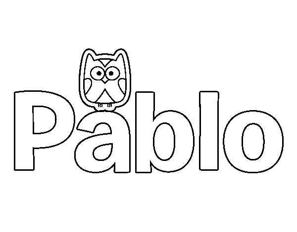 Dibujo de Pablo para Colorear