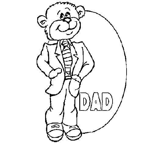 Dibujo de Padre oso para Colorear